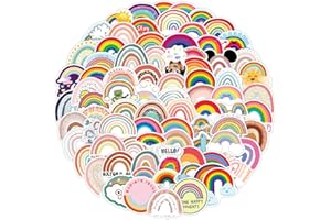 Sticker Junkies 100 Stück Regenbogen Aufkleber Vinyl Niedliche Kleine Frische Regenbogenbrücke Graffiti