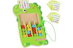 FENTAR Montessori zabawka dla chłopców i dziewczynek w wieku 3, 4, 5 i 6 lat, drewniana zabawka do sortowania kolorów, zabawka edukacyjna, puzzle magnetyczne dla 4 lat, zabawka edukacyjna, prezent urodzinowy