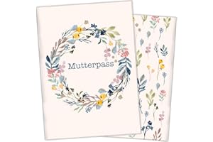 Cozy Racoon 3-teilige Mutterpasshülle für den deutschen Mutterpass | Hochwertige Hülle für deinen Mutterpass (Kunststoff) | Design Flower Circle (ohne Personalisierung)