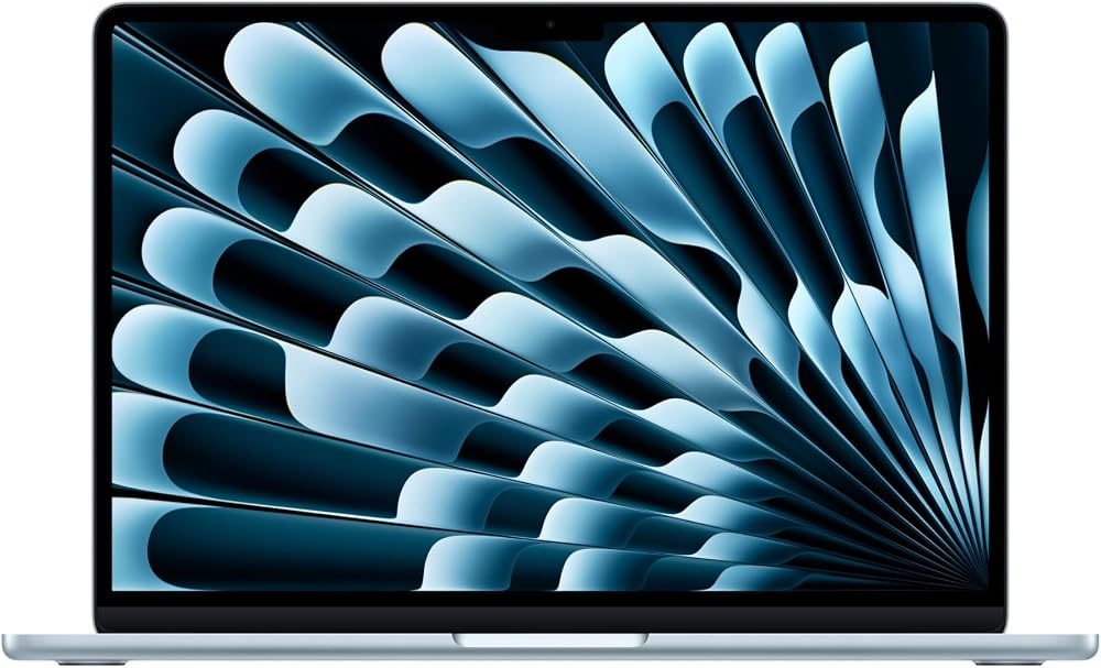 Apple M5 çipli 13 inç MacBook Air Laptop: 13.6 inç Liquid Retina Ekran, 10 CPU, 10 GPU, 24GB Birleşik Bellek, 1 TB SSD Depolama, 12 MP Center Stage Kamera, Touch ID; Gök Mavisi