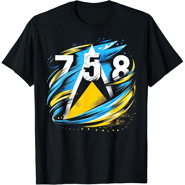 Saint Lucia 758 Independence Anniversary Flag Men, Women's T-Shirt
