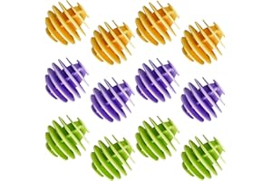 RIENAN 12er-Pack Waschbälle für Daunenjacken Wäscheball Waschmaschine Reduziert Das Verknoten Der Kleidung Waschball Tragbar Wäscheball für Wäschetrockner Weiche Wäschebälle aus Gummi (Gelb/Grün/Lila)