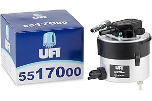 UFI Filters, Filtro Gasolio 55.170.00, Filtro Carburante per Ricambio, Adatto ad Auto, Applicabile su Diversi Modelli Ford, Mazda e Volvo