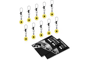 ‎AMZFISHING AMZfishing® 10 x Running Swivels for Floats, Feeder Baskets & Ground Leads, Coarse Fishing, Carp Accessories, Carp Fishing Accessories, Fishing Accessories, Float Swivels (Pack of 10, b: #M)