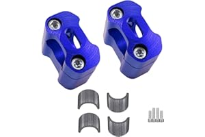 Adsspro Universal Motorcycle 1-1/8"(28mm) 7/8" (22mm) CNC Aluminum Handlebar Handle Risers Adjustable Fat Bar Mount Clamps For EXC KLX KXF YZF CRF XR SX SXF YZ Motorbike Motocross Dirt Pit Bike