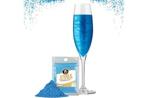 Twinkle my Drink® Purpurina comestible para bebidas Azul - Decoración para fiesta derevelación de género Niño - Purpurina comestible para vino espumoso y licor - 12g para más de 60 bebidas