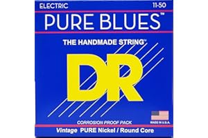DR STRINGS DR PHR-11 Strings PURE BLUES™ - Struny do gitary elektrycznej z czystego niklu: ciężkie 11-50, srebrne