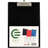 EKC Plastik - A4 Kapaklı Sekreterlik Siyah, Bloknot Yazı Tablası, Clipboard
