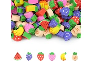 Eozighi 200 Pezzi Mini Gomme Da Cancellare Bambini Gadget Colorate Gomme Per Frutta Uva Limone Anguria Fragola Adorabili Gomma Per Matita Per Casa Ufficio Scuola Regali