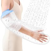 AMSGANK Adult Arm Plaster Protector, Waterproof and Reusable Shower Arm Plaster Protector for Shower, Keeps Wounds and Bandag
