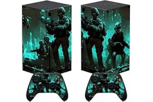 playvital Custom Vinyl Skins for Xbox Series X, Wrap Decal Cover Stickers for Xbox Series X Console Controller - Fearlessness