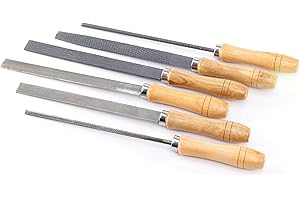 Kippen 1120X - Set de 6pcs de Limas y Escobillas para Madera y Metal de 200mm