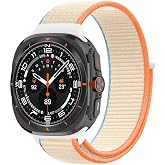Microsonic Samsung Galaxy Watch Ultra 2025 Hasırlı i&ccedil;in Kordon Woven Sport Loop Bej [Galaxy Watch Ultra 2025 ile Uyumlu Kordo