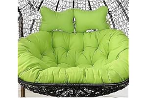 ATLION 2 Pcs Hanging Egg Chair Cushion - Waterproof Outdoor Single Seat Swing Egg Chair Cushion with Zipper(F)