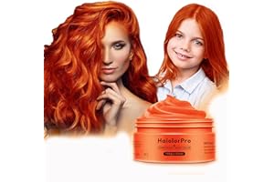 HaiolorPro Arancione gel colorato per capelli Uomo e Donna Lavabile, colore temporaneo capelli per Bambini, colore capelli temporaneo, Crema Colorata Capelli per Feste o Cosplay (Arancione) (100g)