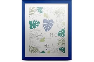 aFFa frames, Batino, Cadre photo en bois, Light, Rectangle, avec façade en verre acrylique, dos HDF, Navy Blue, 40x60 cm