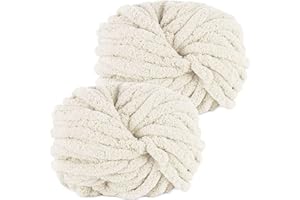 YushengTai Lana Gruesa para Tejer a Mano, 2 Piezas 500g Beige Gris Lana Gruesa Suave y Cómodo, Chunky Yarn Cojines, Mantas, Bufandas, Gorros de Punto