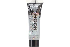 Glitter Chunky Gel scintillante per viso e corpo di Moon Glitter - 12ml - Bianco - Pittura Viso Glitter