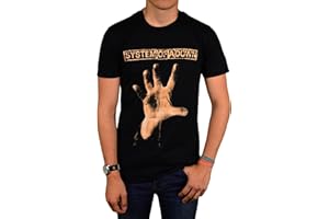 TEE SHACK System of a Down Hand Heavy Metal Rock Officiel T-Shirt Hommes Unisexe