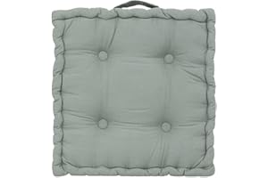 Atmosphera - Coussin Anjali en Coton 40x40cm Vert céladon