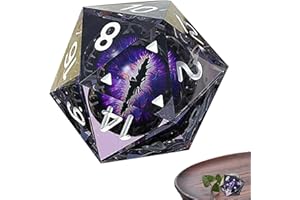 DUQULLE Dés Oeil De Dragon, Dés Longan Oeil Magique 20 Faces, Dés Longan en Résine Polyédrique, Dés De Globe Oculaire De Couleur Brillante pour Jeux De Table Jeux Interactifs Donjons-et-Dragons Accessoires