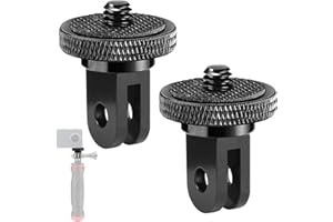 JINSION Adapter do statywu 1/4 cala do GoPro, 2 sztuki aluminiowych adapterów, gwint statywu, adapter do GoPro, Insta360 one x2, Sony, Xiaomi, Xiaomi Yi, statyw adapter do kamery