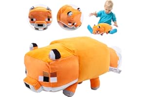 CLVSYH Jouets en Peluche Renard Creeper, 28cm Creeper Peluche, Jouets Oreiller en Peluche Creeper,Poupée en Peluche Creeper pour Les Fêtes d'enfants, Les Anniversaires et Les Cadeaux de Noël (Renard)