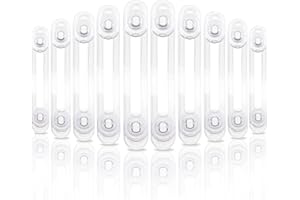 BEARTOP Cerradura para cajones de bebé | muy fuerte adhesivo 3M | cerradura universal, cerradura para niños, cerradura para bebés | cerradura para armarios, cajones | transparente, 20 piezas