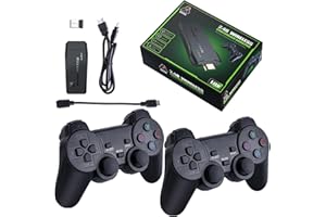 HOVLIAN Retro Game Console, Nostalgia Video Game, Retro Game Stick Plug and Play Built-in 20,000+ Games, 4K HDMI Output, and 2.4GHz Wireless Controller(64G)