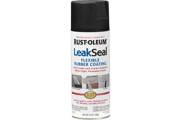 Rust-Oleum 265494 LeakSeal Flexible Rubber Coating Waterproof Spray Paint - BLACK (340 grams/Can)
