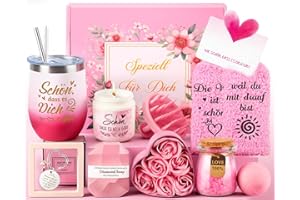 Giftota Geschenke für Frauen, Rosa 11-tlg. Spa Selfcare Geschenkidee für Frauen, Wellness Geschenkset Freundin Geburtstag Valentinstag Muttertag Weihnachtstag Geschenke Mama, Schwester, Beste Freundin