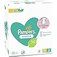 Pampers Sensitive Baby Wipes 15 Packs of 80 = 1200 Baby Wet Wipes, Unscented, For a Soft And Gentle Clean