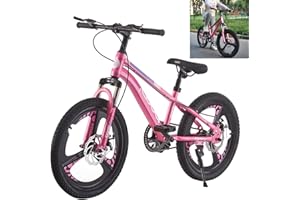 LSLIFE Kids Mountain Bike for Boys Girls 18 20 22 24 Inch Kids Bicycle for 6-16 Years Old Boys Girls with Shock Absorber Dual Disc Brake