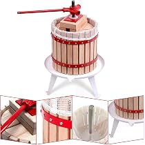 Presse à Fruits LZQ 6L - Presse-agrumes Et à Baies Mécanique - Parfait Pour Jus Maison Et Vinification