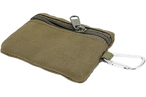 WNSC Mini EDC Pouch Bags, Lightweight Wear Resistant Small Molle Pouch Portable Multifunctional with Carabiner for Outdoor