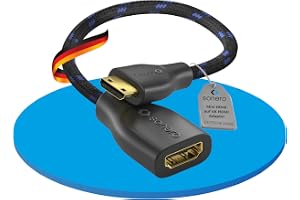 Sonero® Mini HDMI till 4K HDMI-portsparadapter, premium hög hastighet, Mini HDMI C-kontakt till HDMI A-uttag, guldpläterade k