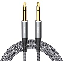 OSOLADY Cavo Audio TRS Maschio A Doppio Maschio Da 6,35 Mm – Per Mixer, Amplificatori E Dispositivi Multimediali