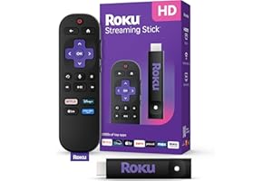 Roku Streaming Stick HD 2025 — HD Streaming Device for TV with Roku Voice Remote, Free & Live TV