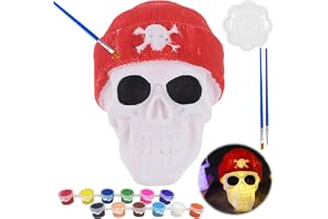 Halloweendekoration, dödskalle lampa pyssel gör-det-själv skrämmande att måla halloween LED dödskalle ljus skalle nattlampa p