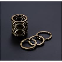 30 Anneaux Porte-Clés Acier Inoxydable 304 - 3 Tailles (20/25/30mm) Doré