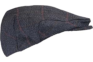 WALKER AND HAWKES - Green Sage Premium Derby Tweed Teflon Lining Cambridge Flat Cap Unisex