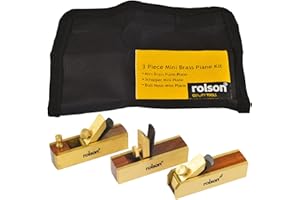 Rolson 56403 - Set di mini pialle in ottone