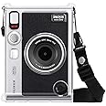 MAKINGTEC Protective Case for Fujifilm Instax Mini EVO Camera - Crystal Hard PVC Cover with Removable Shoulder Strap, Clear