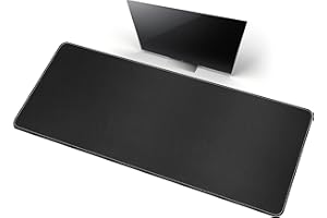 CENNBIE Alfombrilla de escritorio,170x60cm Alfombrilla ratón de cuero, Almohadilla de mesa, protector mesa escritorio de gran tamaño Impermeable y antideslizante，Apto para oficina/hogar(negro)