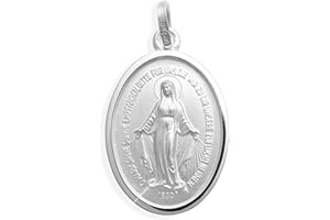 GÜNSBERG Miraculous Madonna Immaculata Milagrosa Medal Pendant 925 Sterling Silver Choice of Sizes