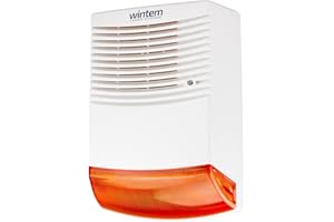 ELECTRONIC MEGASTORE SIRENA ALLARME FINTA PER ESTERNO IP44 CON LED LAMPEGGIANTE EFFETTO DETERRENTE WINTEM