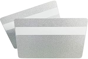 KARTENSTUDIO Premium Plastikkarten | PVC Karten SILBER mit UNTERSCHRIFTFELD | 1-500 Stück | Blanko Rohlinge | NEU! (100)