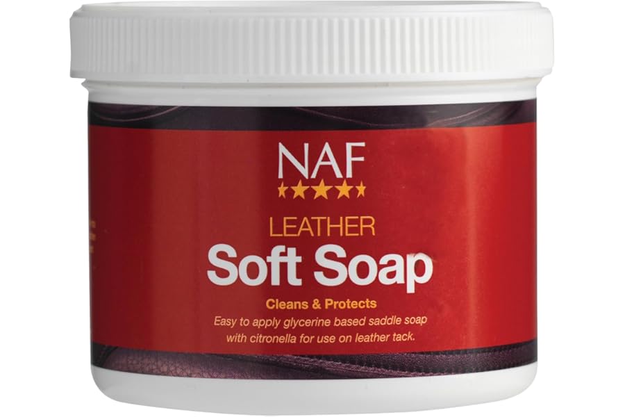 NAF Leather Soft Soap 450g – Glycerine-Based Saddle Soap for Leather Care – Cleans, Conditions & Preserves Tack – Easy-to-Use