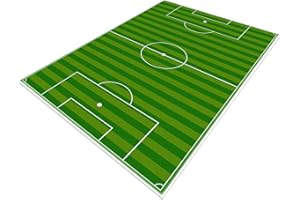 TYKTZXY Alfombra de campo de fútbol, divertida decoración del hogar, alfombra de juego para niños y niñas, habitación temática deportiva, color verde, 140 x 200 cm