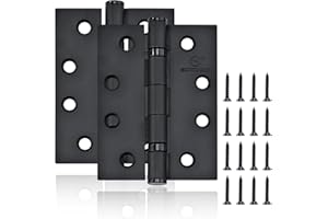 SORGMACH 2 Stück Scharnier Schwarz, 100x76x3 mm Türscharniere für Holztüren Scharniere Klappbar für Innen- und Außentüren von Geschäftsgebäuden